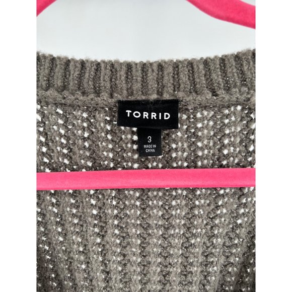 Torrid Chunky Pullover Tunic Sweater Size 3 - Picture 4 of 5